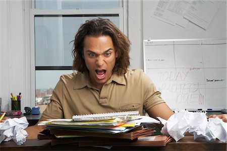 simsearch:700-00523344,k - Stressed Out Man in Office Stock Photo - Premium Royalty-Free, Code: 600-01614933