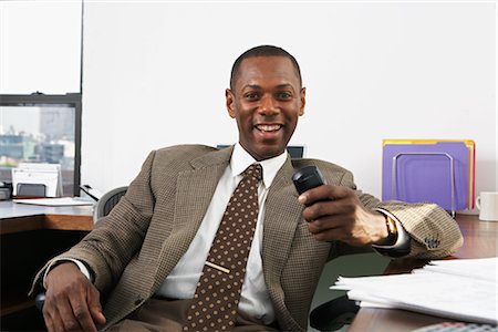 Businessman at Desk Foto de stock - Sin royalties Premium, Código: 600-01614988