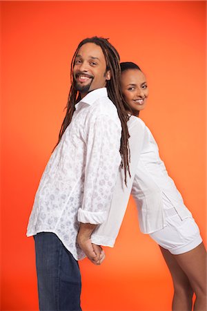 dreadlocks on african americans - Portrait of Couple Stock Photo - Premium Royalty-Free, Code: 600-01613494