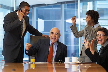 Business People Cheering Foto de stock - Sin royalties Premium, Código: 600-01613766