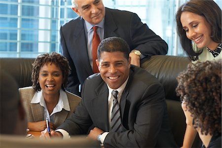 simsearch:700-01464207,k - Business People in Meeting Stock Photo - Premium Royalty-Free, Code: 600-01613814