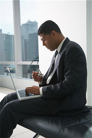 executive office profile - Businessman Working Stock Photo - Premium Royalty-Free, Code: 600-01613929