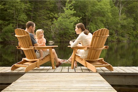 Family on Dock by Lake Stock Photo - Premium Royalty-Free, Code: 600-01639910