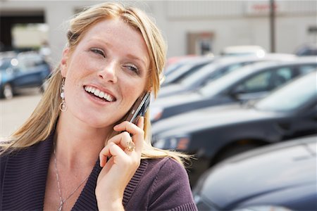 Woman Talking on Cell Phone Stock Photo - Premium Royalty-Free, Code: 600-01645940