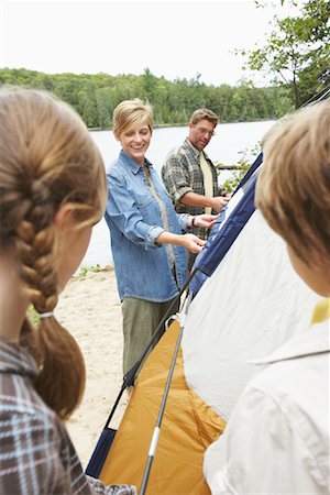 Family on Campsite Stock Photo - Premium Royalty-Free, Code: 600-01694177