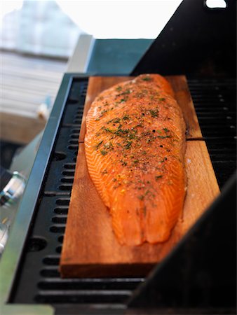 Fish on Grill Stock Photo - Premium Royalty-Free, Code: 600-01695049