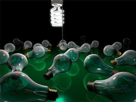 rick fischer - Energy Efficient Lightbulb Stock Photo - Premium Royalty-Free, Code: 600-01695408