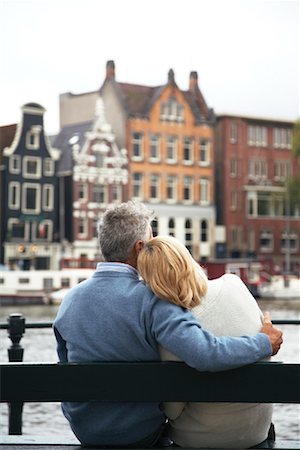 dutch ethnicity - Couple Sitting on Bench, Amsterdam, Netherlands Stock Photo - Premium Royalty-Free, Code: 600-01716182