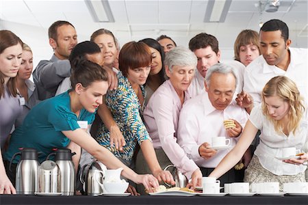 shoving - Business People at Refreshment Table Stock Photo - Premium Royalty-Free, Code: 600-01716373