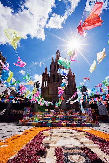 day of the dead mexico altar. La Parroquia During Day of the