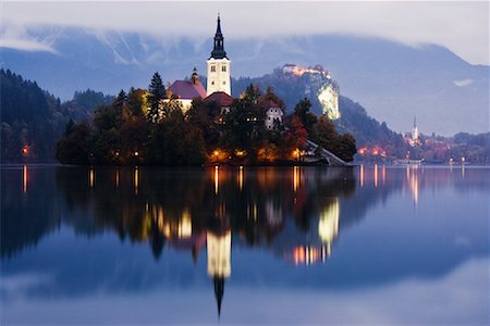 simsearch:600-03778001,k - Church of Assumption, Lake Bled, Slovenia Stock Photo - Premium Royalty-Free, Code: 600-01717626