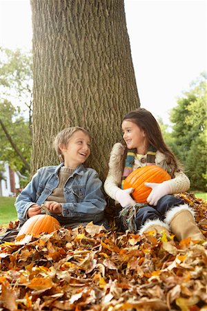 Children with Pumpkins Stock Photo - Premium Royalty-Free, Code: 600-01742491