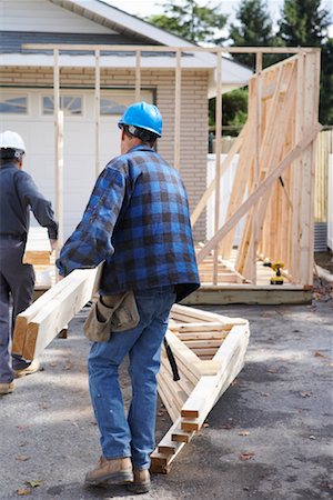 simsearch:600-01742614,k - Construction Workers Building Addition on Home Stock Photo - Premium Royalty-Free, Code: 600-01742632