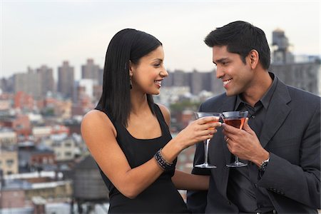 simsearch:700-02377059,k - Couple Drinking Wine on Balcony, Soho, New York City, New York, USA Stock Photo - Premium Royalty-Free, Code: 600-01753572