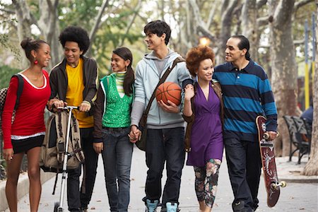 sports scooters - Teenagers Hanging Out Stock Photo - Premium Royalty-Free, Code: 600-01764055