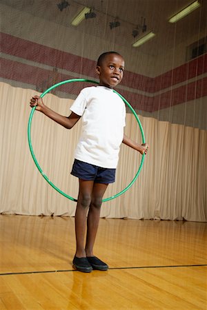 Boy With Hula Hoop Foto de stock - Sin royalties Premium, Código: 600-01764812