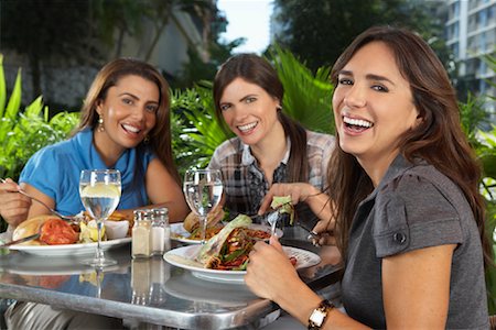 Women Eating in Restaurant Stock Photo - Premium Royalty-Free, Code: 600-01787753