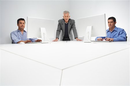 Portrait of Business Team with Computers Foto de stock - Sin royalties Premium, Código: 600-01788838