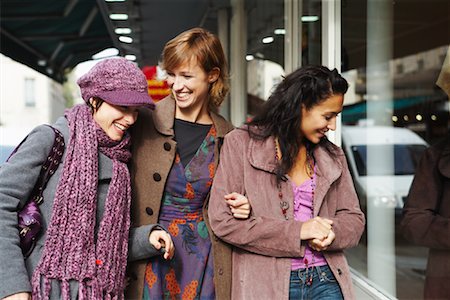 friends silly - Women Walking Arm in Arm and Laughing Stock Photo - Premium Royalty-Free, Code: 600-01827665