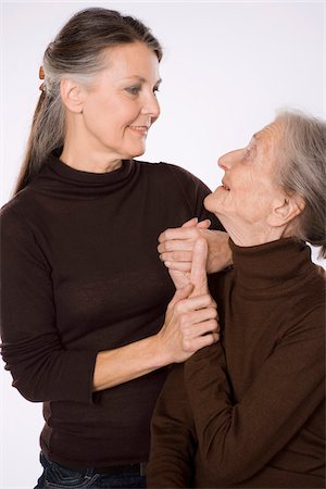 elderly woman posing - Portrait of Mother and Daughter Stock Photo - Premium Royalty-Free, Code: 600-01879184