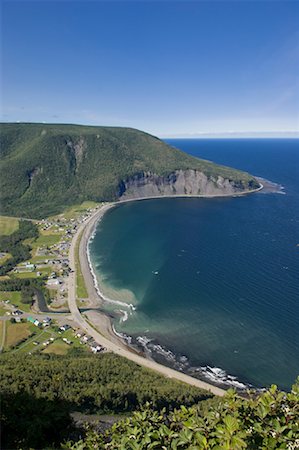 quebec scenic - Overview of Gaspe from Mont Saint Pierre, Quebec, Canada Stock Photo - Premium Royalty-Free, Code: 600-01954477