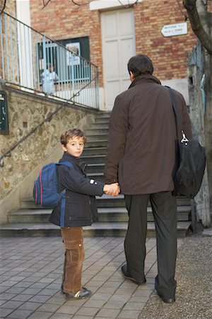 simsearch:649-06305486,k - Father Dropping Son Off at School, Paris, France Stock Photo - Premium Royalty-Free, Code: 600-01956012