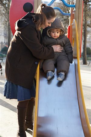 simsearch:600-07584876,k - Mother and Child at Playground, Paris, France Stock Photo - Premium Royalty-Free, Code: 600-01956046
