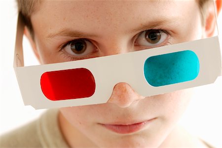 simsearch:700-00047115,k - Portrait of Boy Wearing 3-D Glasses Stock Photo - Premium Royalty-Free, Code: 600-02038296