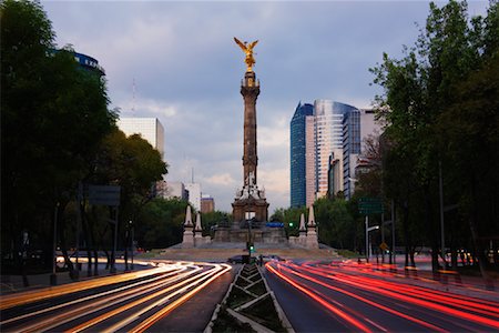 Traffic on Street, Paseo de la Reforma, Mexico City, Mexico Stock Photo - Premium Royalty-Free, Code: 600-02045988