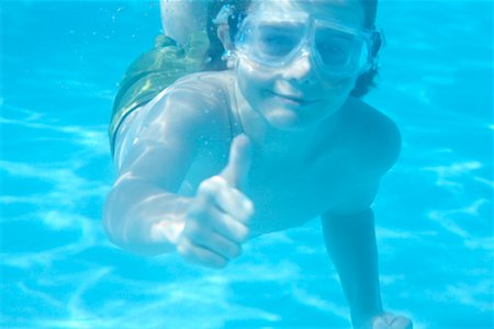 Boy Swimming Underwater, Mayan Riviera, Mexico Stock Photo - Premium Royalty-Free, Code: 600-02046025