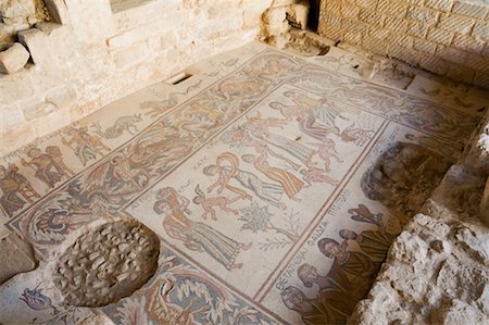 Floor Mosaic, Church of the Virgin, Madaba, Jordan Stock Photo - Premium Royalty-Free, Code: 600-02046647