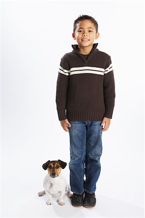 Boy with Dog Stock Photo - Premium Royalty-Free, Code: 600-02055844