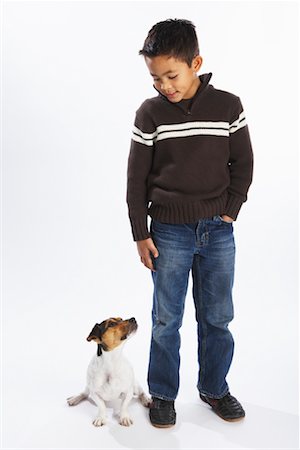 simsearch:600-02055834,k - Boy with Dog Stock Photo - Premium Royalty-Free, Code: 600-02055845