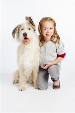 simsearch:600-02055834,k - Girl with Dog Stock Photo - Premium Royalty-Free, Code: 600-02055874