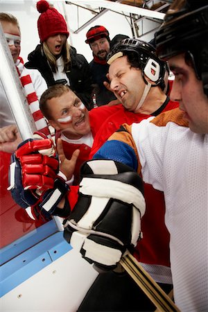 sports and hockey - Fans at Hockey Game Stock Photo - Premium Royalty-Free, Code: 600-02056086