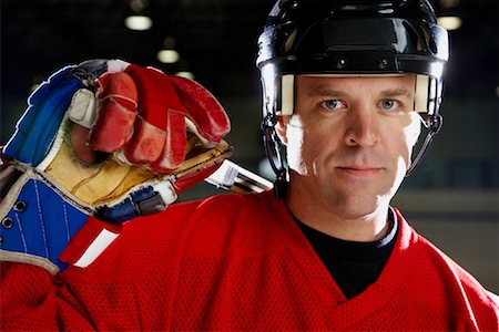 Portrait of Hockey Player Stock Photo - Premium Royalty-Free, Code: 600-02056106