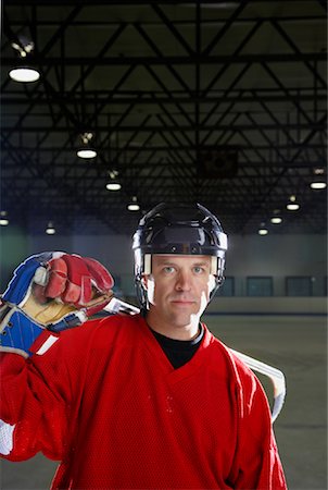 sports and hockey - Portrait of Hockey Player Stock Photo - Premium Royalty-Free, Code: 600-02056107