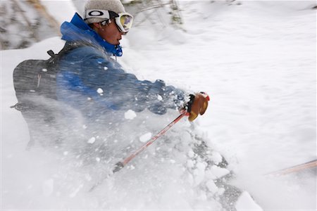 Telemark Skiing on Asahidake, Daisetsuzan National Park, Hokkaido, Japan Stock Photo - Premium Royalty-Free, Code: 600-02056267