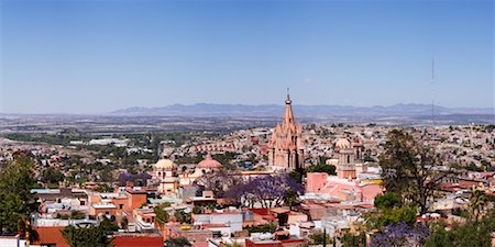 City Skyline, San Miguel de Allende, Guanajuato, Mexico Stock Photo - Premium Royalty-Free, Code: 600-02056424