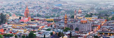 City Skyline, San Miguel de Allende, Guanajuato, Mexico Stock Photo - Premium Royalty-Free, Code: 600-02056434