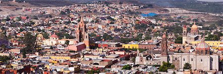 City Skyline, San Miguel de Allende, Guanajuato, Mexico Stock Photo - Premium Royalty-Free, Code: 600-02056430