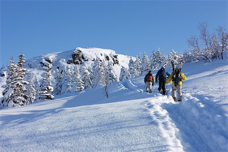 Backcountry Skiers Ascending Hill, Furano, Hokkaido, Japan Stock Photo - Premium Royalty-Free, Code: 600-02056729