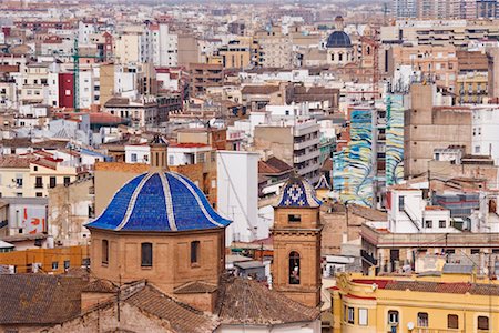 Vue d'ensemble de la ville, Valence, Espagne Photographie de stock - Premium Libres de Droits, Code: 600-02056768