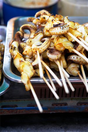 Grilled Squid, Riverside Market, Bangkok, Thailand Stock Photo - Premium Royalty-Free, Code: 600-02071178