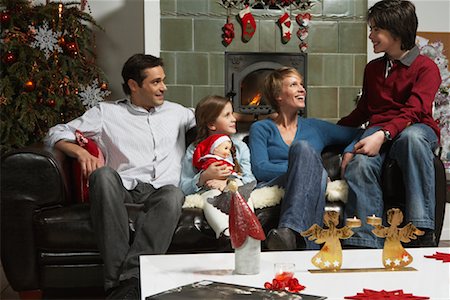 pantyhose kid - Family at Christmas Stock Photo - Premium Royalty-Free, Code: 600-02071851