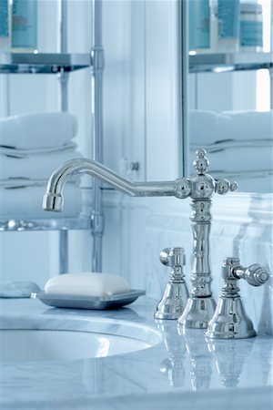 Bathroom Faucet Stock Photo - Premium Royalty-Free, Code: 600-02080623