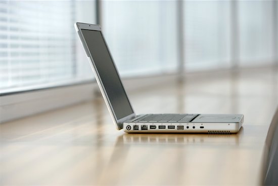 laptop computer screen. Laptop Computer on Counter