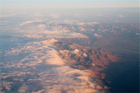 Aerial View of Mountain Range, California, USA Stock Photo - Premium Royalty-Free, Code: 600-02130641