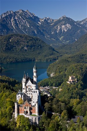 schwangau - Neuschwanstein Castle, Schwangau, Bavaria, Germany Stock Photo - Premium Royalty-Free, Code: 600-02176043