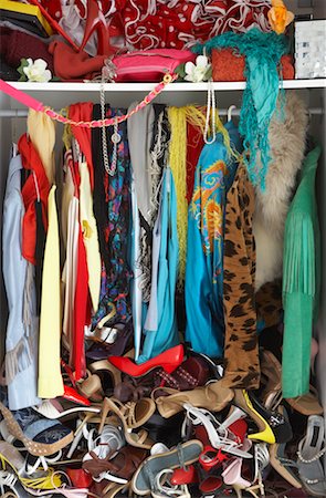 stiletto heels - Interior of Messy Closet Stock Photo - Premium Royalty-Free, Code: 600-02200699